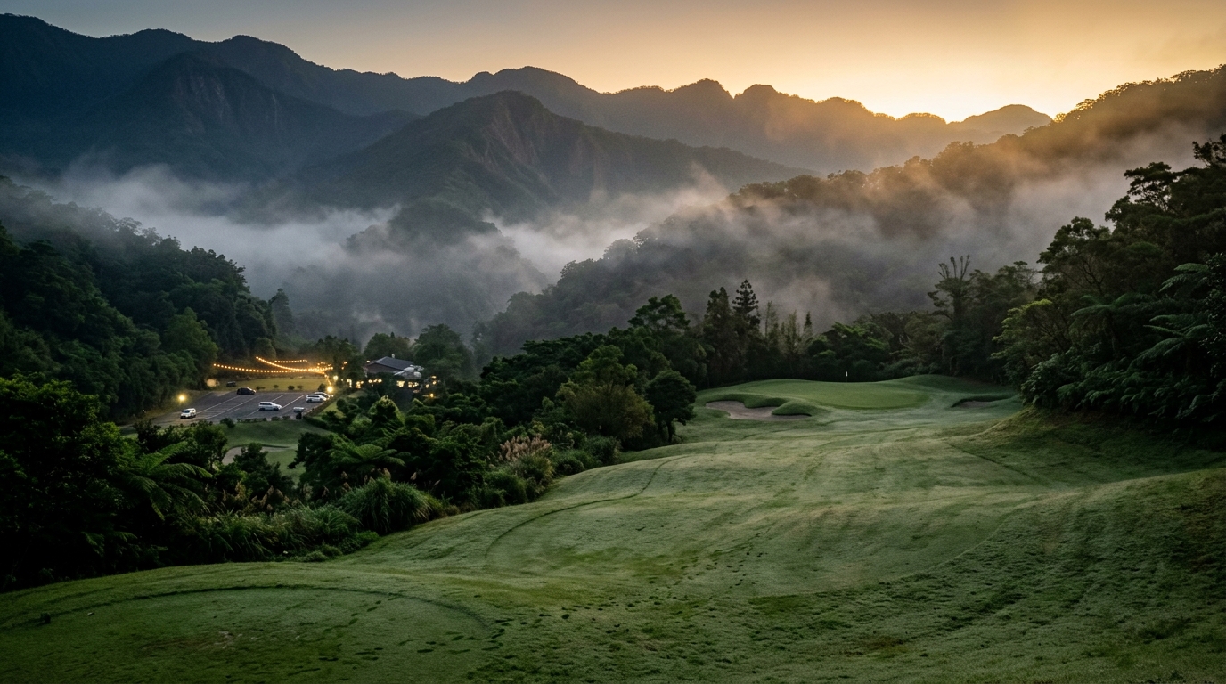 台灣山地高爾夫球場清晨