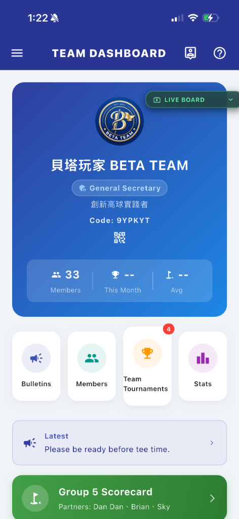 Team Dashboard